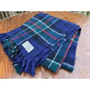 56" x 68" Tartan Plaid 100% Wool Throw Blanket